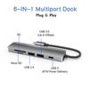 Док-станция 6 в 1 Type C, 4K 30 Гц HDMI-концентратор, разветвитель USB C Type C на HDMI USB 3.0 2.0 TF/SD PD, концентратор для быстрой зарядки, аксессуары для ноутбуков