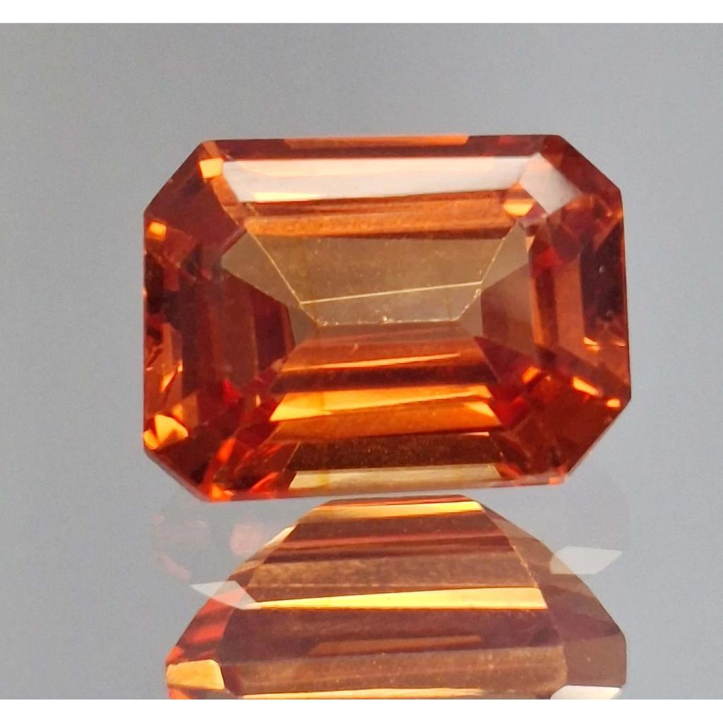 Emerald Cut Natural Mexican Fire Opal 8-10 Ct Fabulous Certified Loose Gemstone