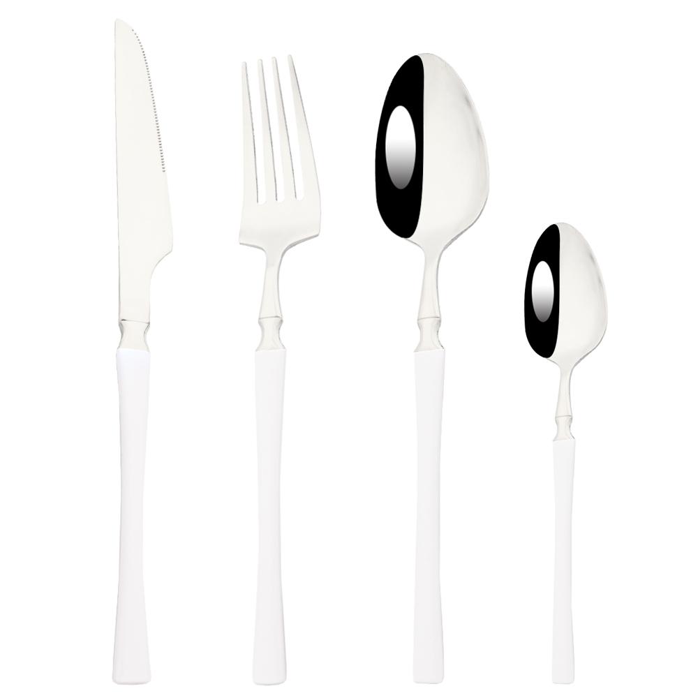 20Pcs (5set) Luxury Pink Gold Dinnerware Set Stainless Steel Flatware Cutlery Set Kitchen Fork Knife Spoon Tableware Silverware Set