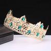 Men's Crown Simple Multi Color Round King Crown Baroque Bride Retro Alloy Hair Crown Headdress