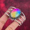 Rainbow Solar Quartz Bangle, 925 Solid Sterling Silver Bangle Gemstone Jewelry, Handmade Bangle For Wedding Gift