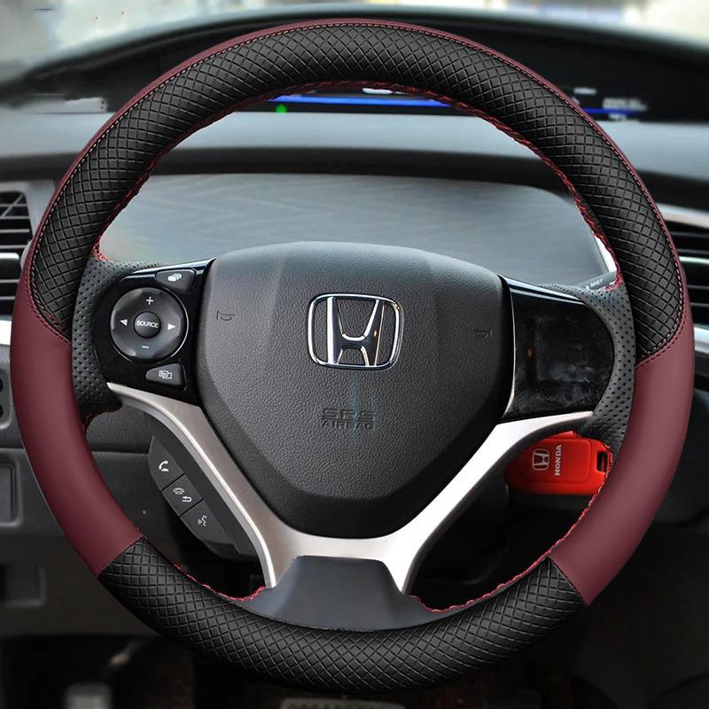 Car Steering Wheel Cover Anti-slip Braid Artificial Leather For Honda Civic Civic 9 2012 2013 2014 2015 Car AccessoriesYJ4