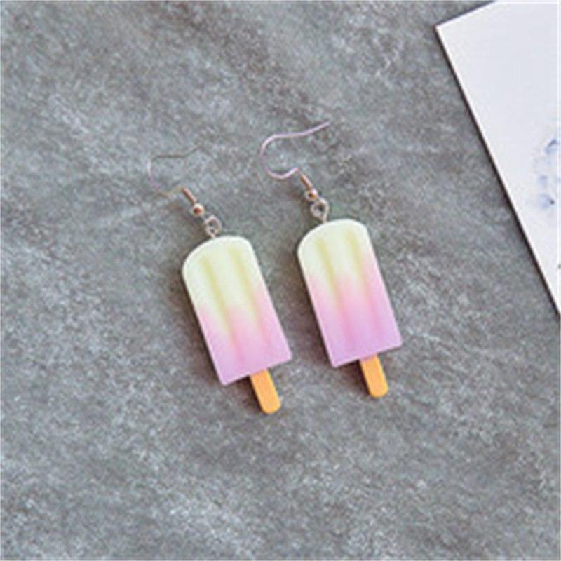 Серьги-игрушки-конфеты Серьги-мороженые Креативные популярные серьги-гвоздики для ушей весна и лето