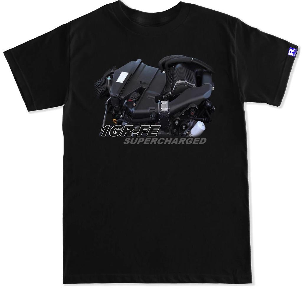 Мужская футболка T-Shirt 1GR-FE TRD Supercharger FJ Cruiser Engine 4WD Overland R