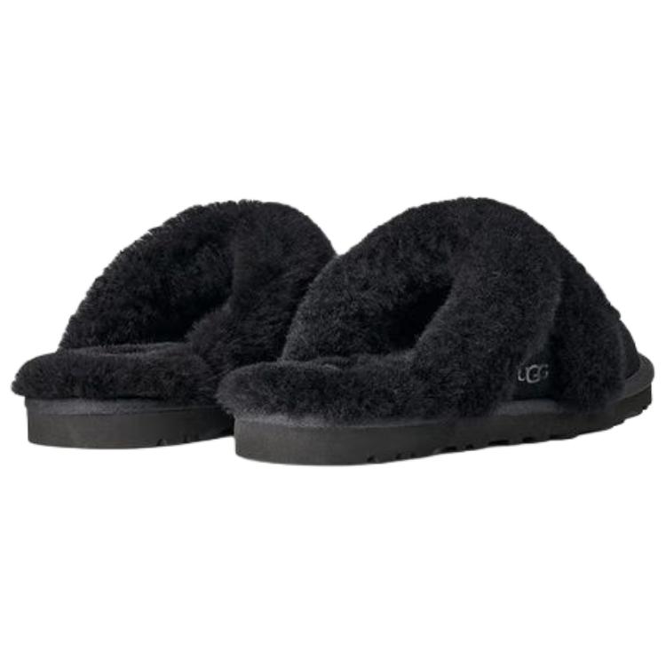 UGG Повседневные модные шлепанцы из ЭВА, противоизносные, с открытым носком, женские тапочки, черные 1174571-BLK