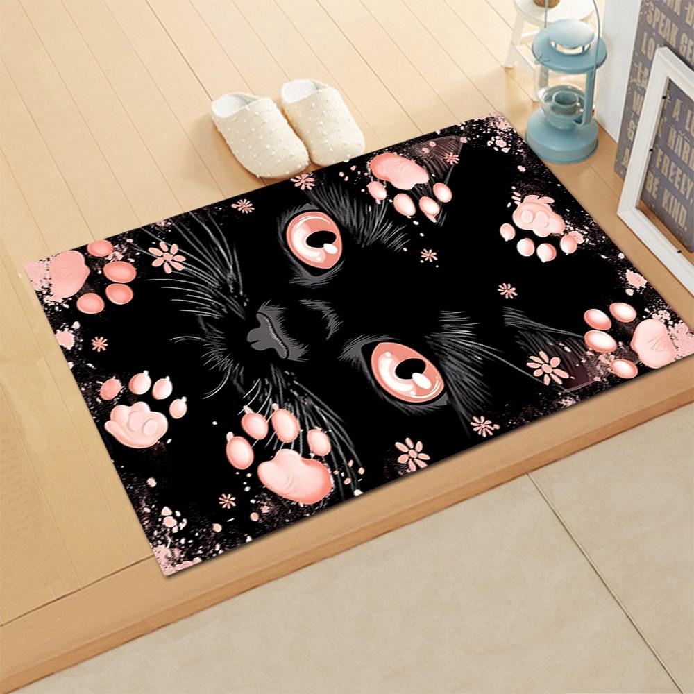 Purple Cats In Flowers for Living Room rug, BedRoom rug, Study Room rug, Hallway Decoration, Perfect for Home Decoration or Holiday Gifts