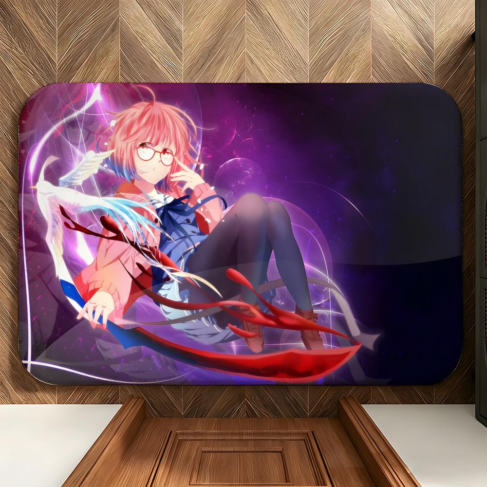 Anime K-Kyoukai n-no K-Kanata Floor Mat Soft Flannel Floor Mat Suitable for Entryways, Living Rooms, Bedrooms, and Bathrooms