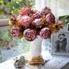 1 Bouquet Artificial Peony New Home Wedding Faux Silk Simulation Flowers