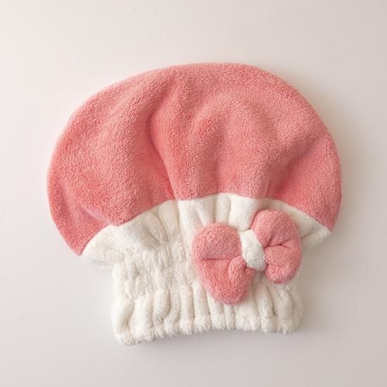 Hair Absorbent Hat Soft Thicken No Shedding Bowknot Dry Hair Breathable Double