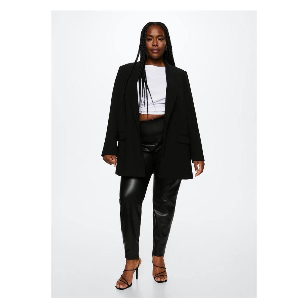 Leather Look Legging With Slits On The Legs