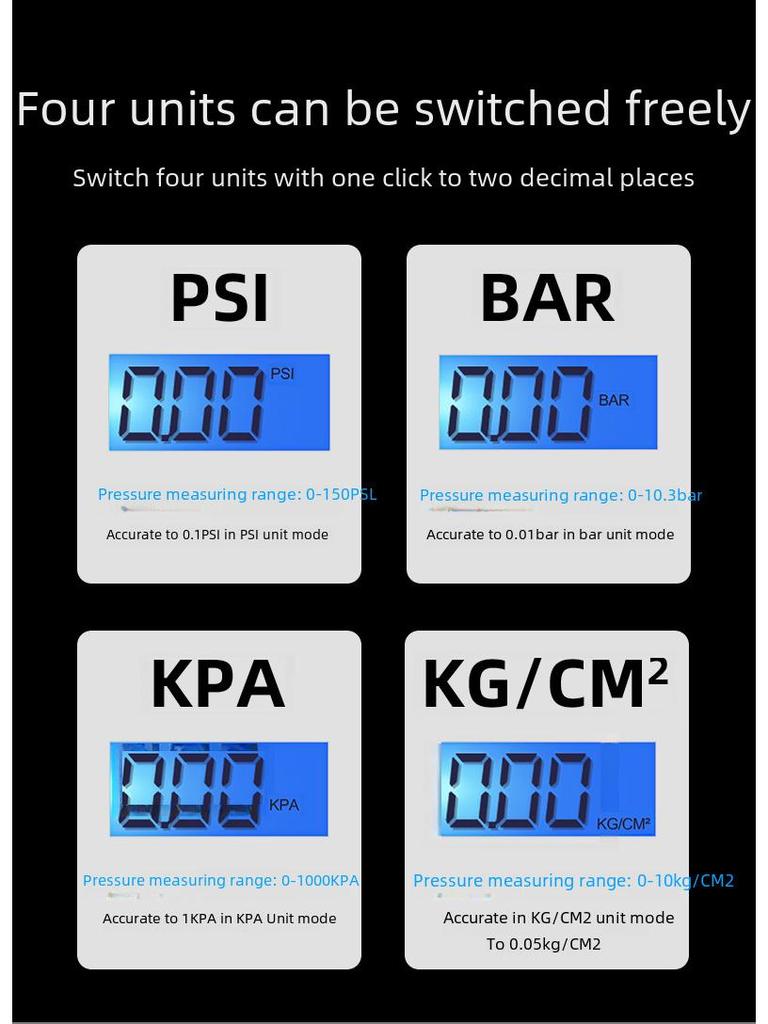 Высокоточный цифровой манометр для шин с бортовым дисплеем