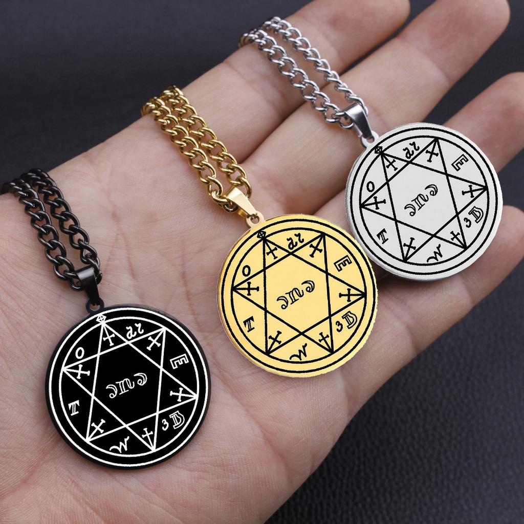 Accessories Health Amulet Luck Solomon Pentagram Seal Witchcraft Pendant Necklace
