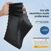 Disposable Women's Black Underwear: Ice Silk, Seamless, Breathable, Travel-Friendly, Sterile, No-Wash Needed.