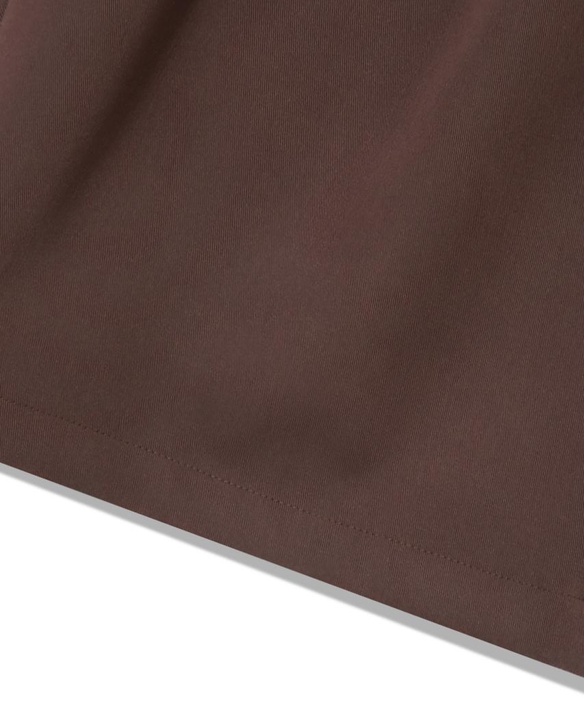 TRILLION Front V-Tuck Wide Slacks [Brown]