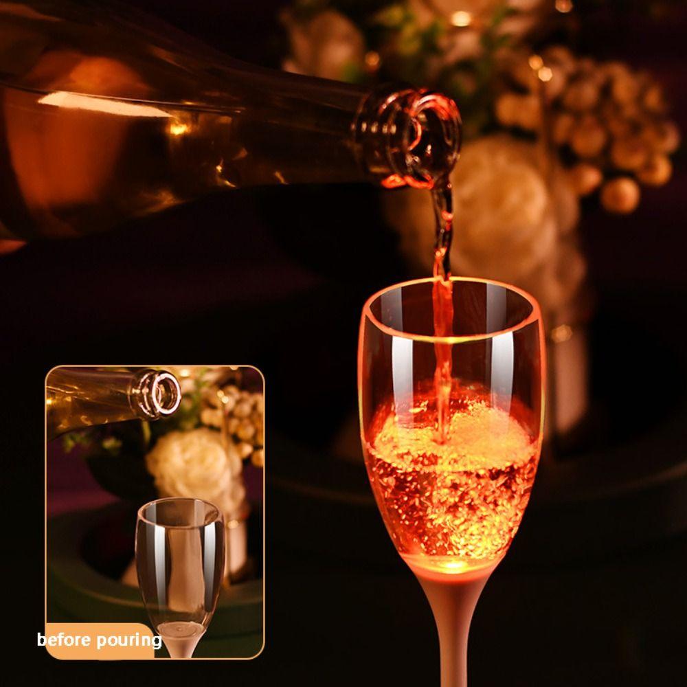 Акриловая индукционная светящаяся чашка 120 мл, светодиодная чашка для украшения шампанского