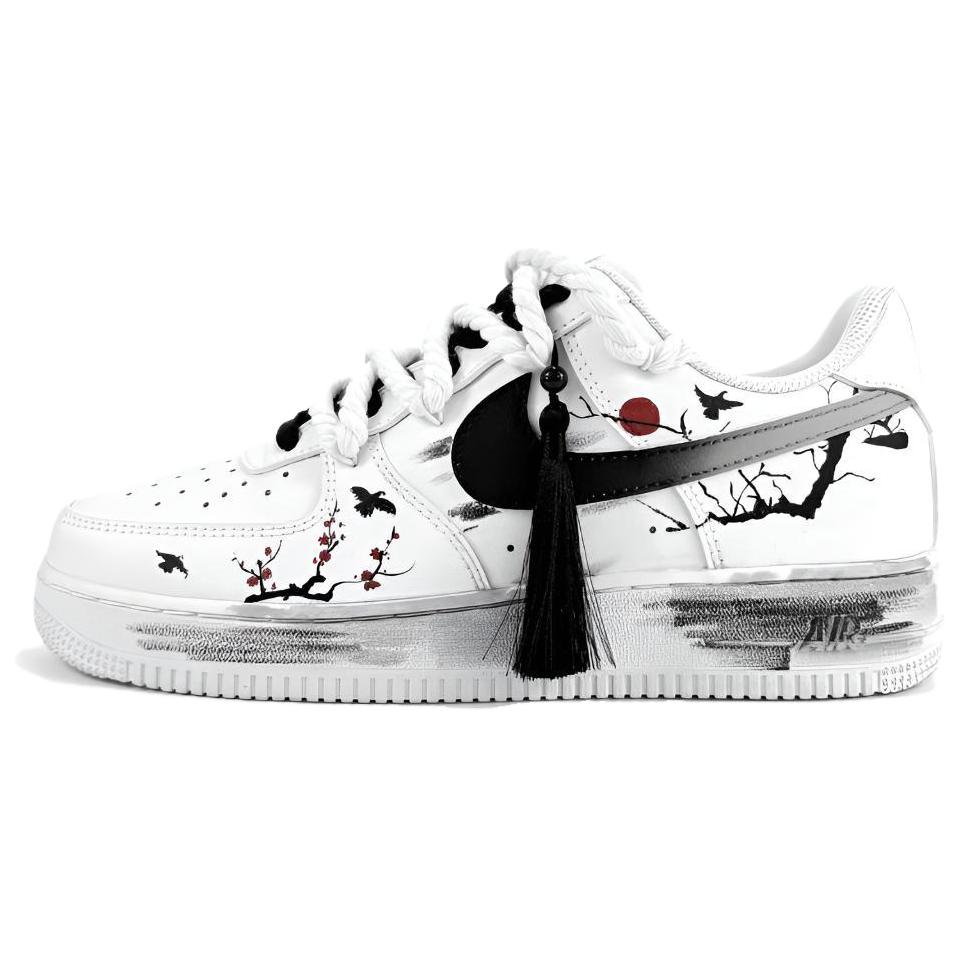 Nike Air Force 1 Air Force 1, Ink Dyed Wing Low top Skateboard Shoes Unisex White CW2288-111(Team405-)