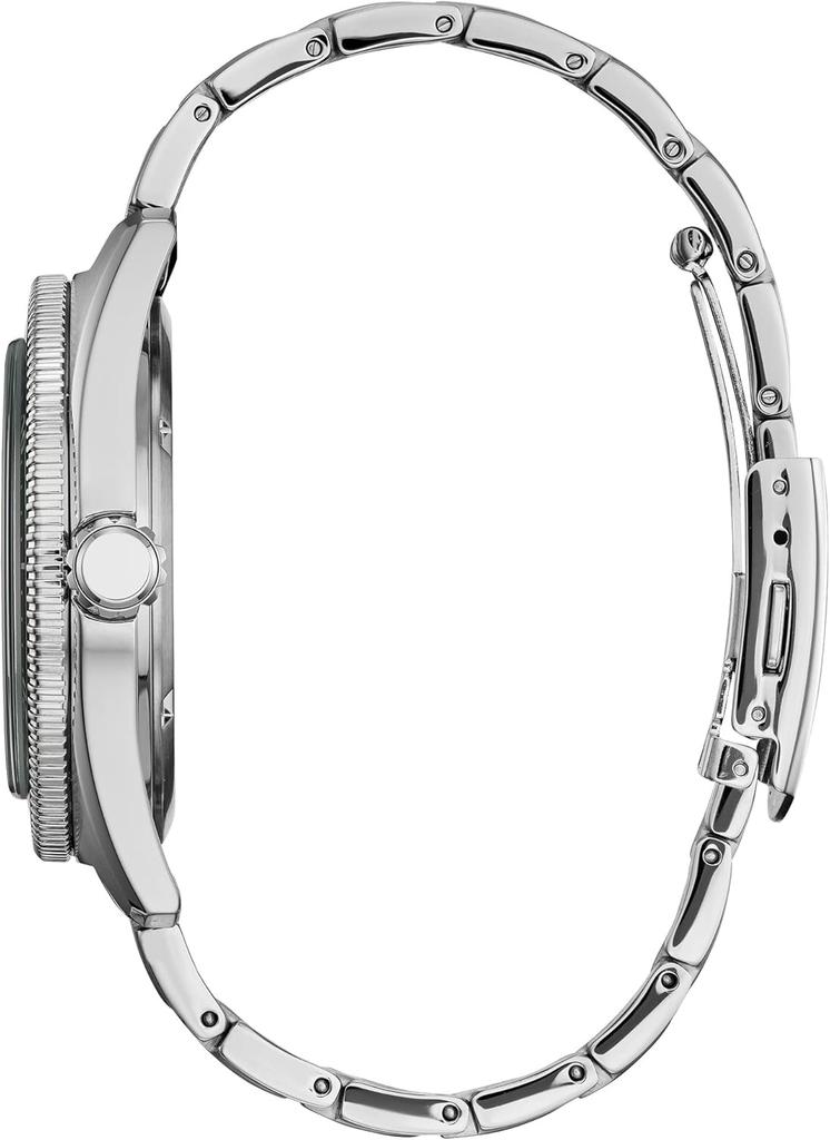 Мужские часы Citizen Eco-Drive Дисней Микки Маус Tee Time Нержавеющая сталь Зеленый циферблат 3 стрелки Дата Люминесцентные 43 мм (Модель AW1595-78W)