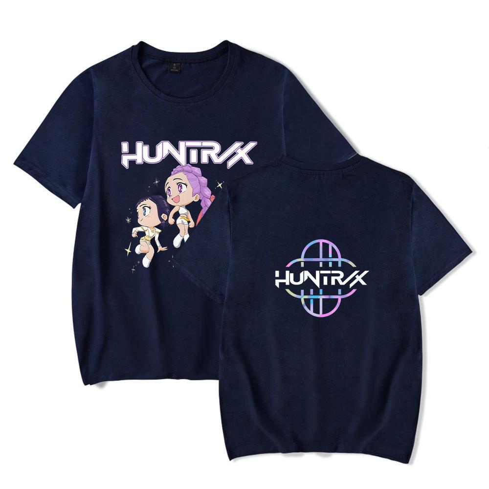 Аниме K-Pop Охотники на демонов Huntrix Футболка Мужская Женская Модная Хлопковая Футболка Летняя Унисекс С Круглым Вырезом Короткий Рукав Уличная Одежда Футболки