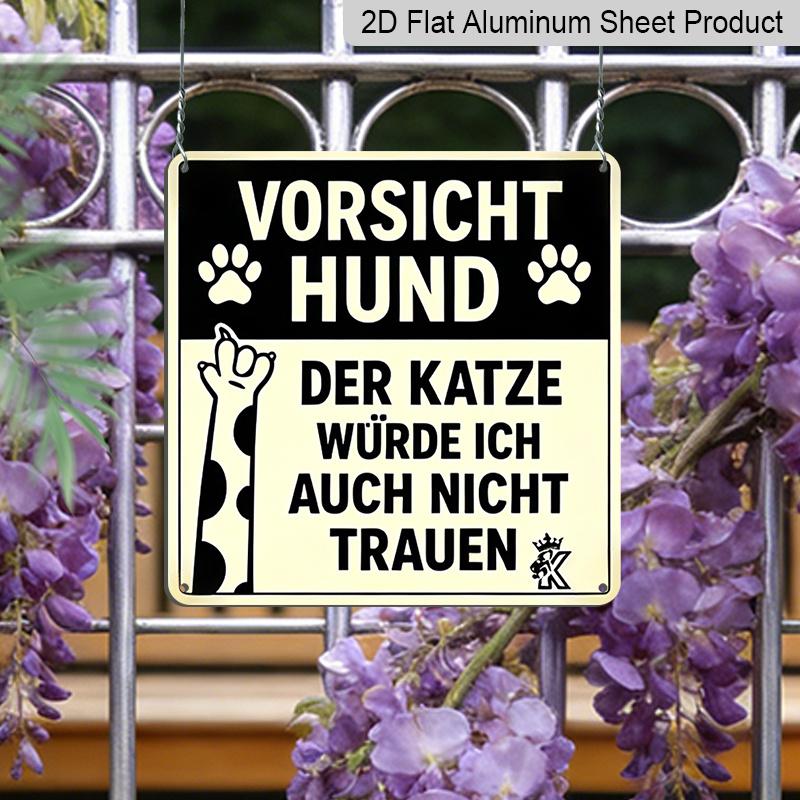 2D Flat -1pc, Vintage Metal Sign, Decorative Plaque and Ornament, Pet Humor Warning Theme, Pet Humor Style, Decor for, Garage, and, Gift for Dog and