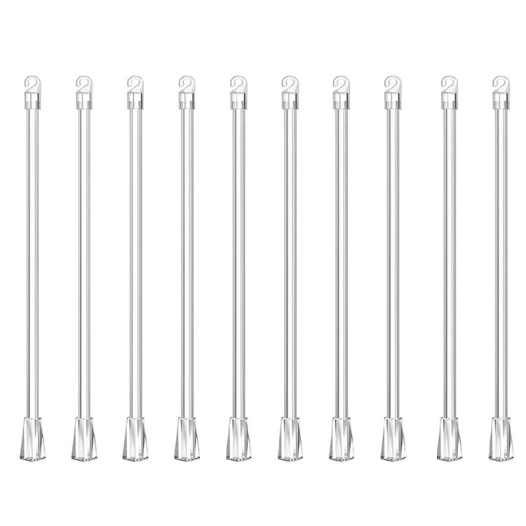 2/4/6/8/10 шт. 30 см Палочки для управления оконными жалюзи Прозрачный акриловый стержень для управления шторами Палочка с ручкой и крючком для вертикальных жалюзи