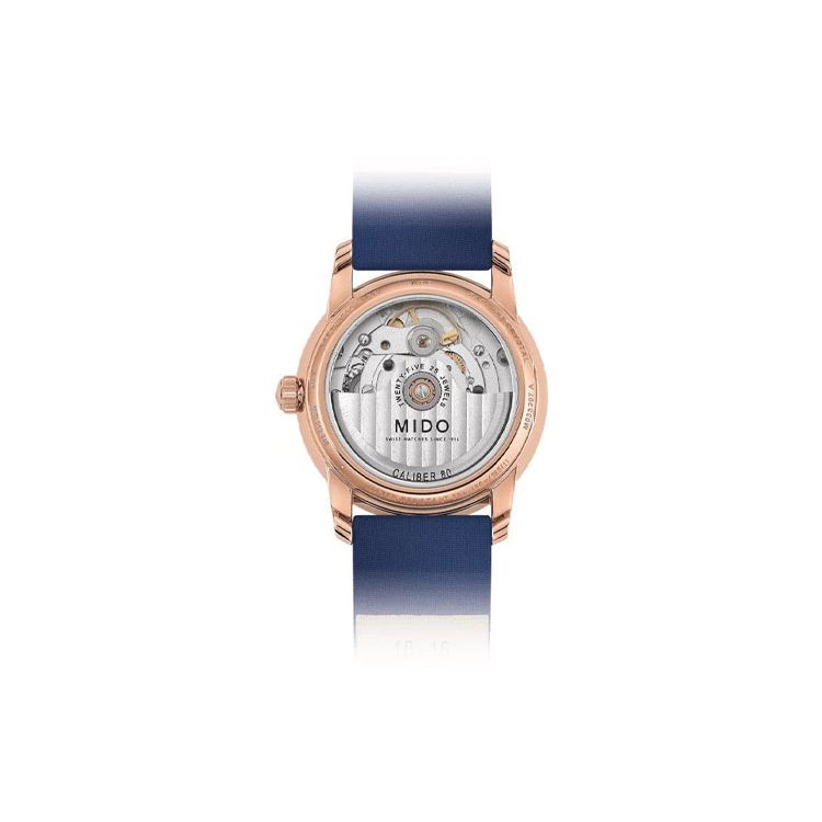 Mido Baroncelli Automatic Mechanical Watch 33mm White Dial Stainless Steel PVD Coated Case Women watches M035.207.37.491.00