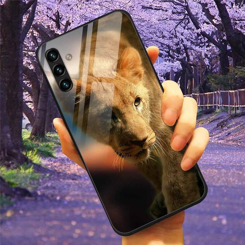 Для Samsung A34 A54 A14 A7 2018 Чехол GalaxyA54 Стекло Закаленное Жесткая Крышка Coque для Samsung Galaxy A34 5G GalaxyA34 Космос A 14