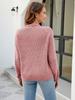 ZIMOXUAN Women's Solid Color Half Turtleneck Sweater New Loose Knit Sweater Top