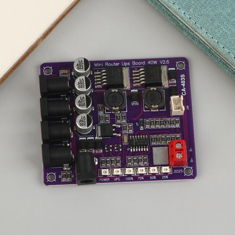 Ca-403S Мини-модуль бесперебойного питания 40 Вт 12,6 В Плата зарядки аккумулятора Плата источника питания ИБП с 4-канальным выходом