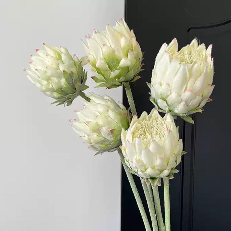 Стебель искусственного цветка Королевская протея, Nordic Thistle Display, Декор для дома и свадьбы