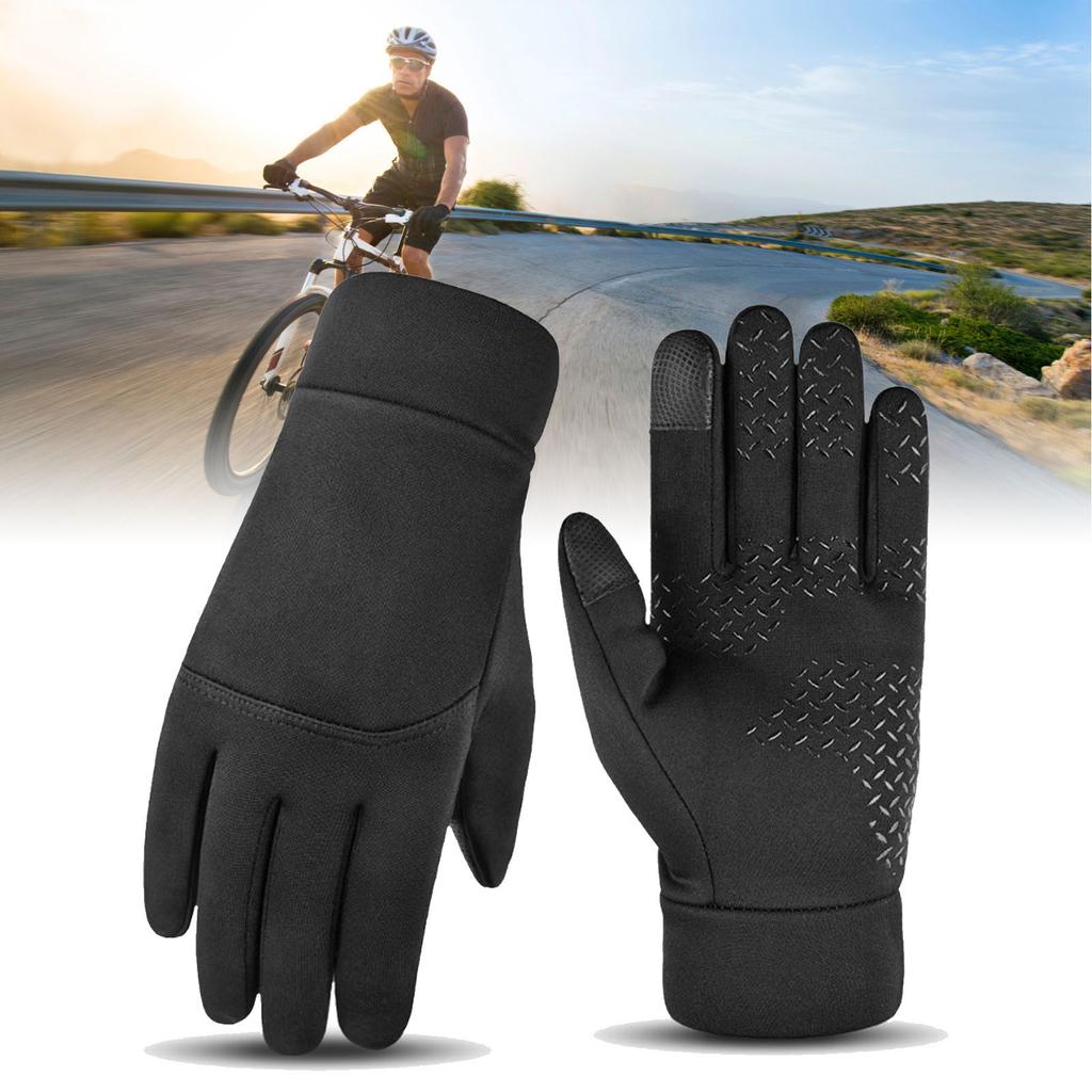 Winter Men Gloves Touch Screen Windproof Waterproof Brushed Gloves For Outdoor Sports Activities