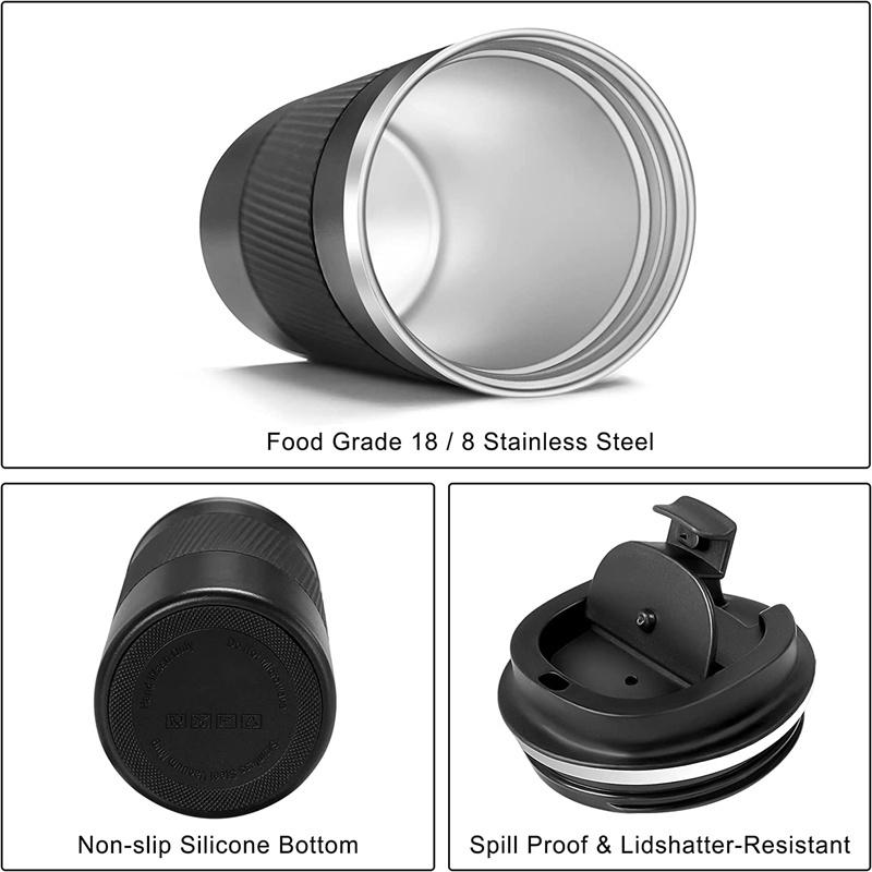 Кружка-термос из нержавеющей стали 350 мл, герметичная, термос для кофе, вакуумная чашка, дорожная, термос, изолированная чашка, бутылка для воды