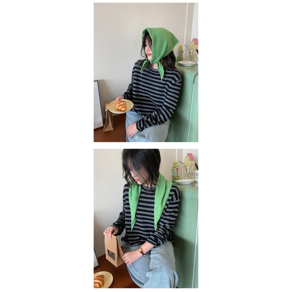 Шерстяной Темперамент, Треугольный Шарф против старения, Вязаная Маленькая Шаль для Женщин на Осень и Зиму, Универсальная Корейская Версия, Завязывается и Носится на Плечах