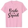 Women Team Bride Tshirt Arrow Love Heart Tops Bridal Wedding EngageUnisext Tshirt Friends Bachelorette Hen Party Tees EVJF T Shirt