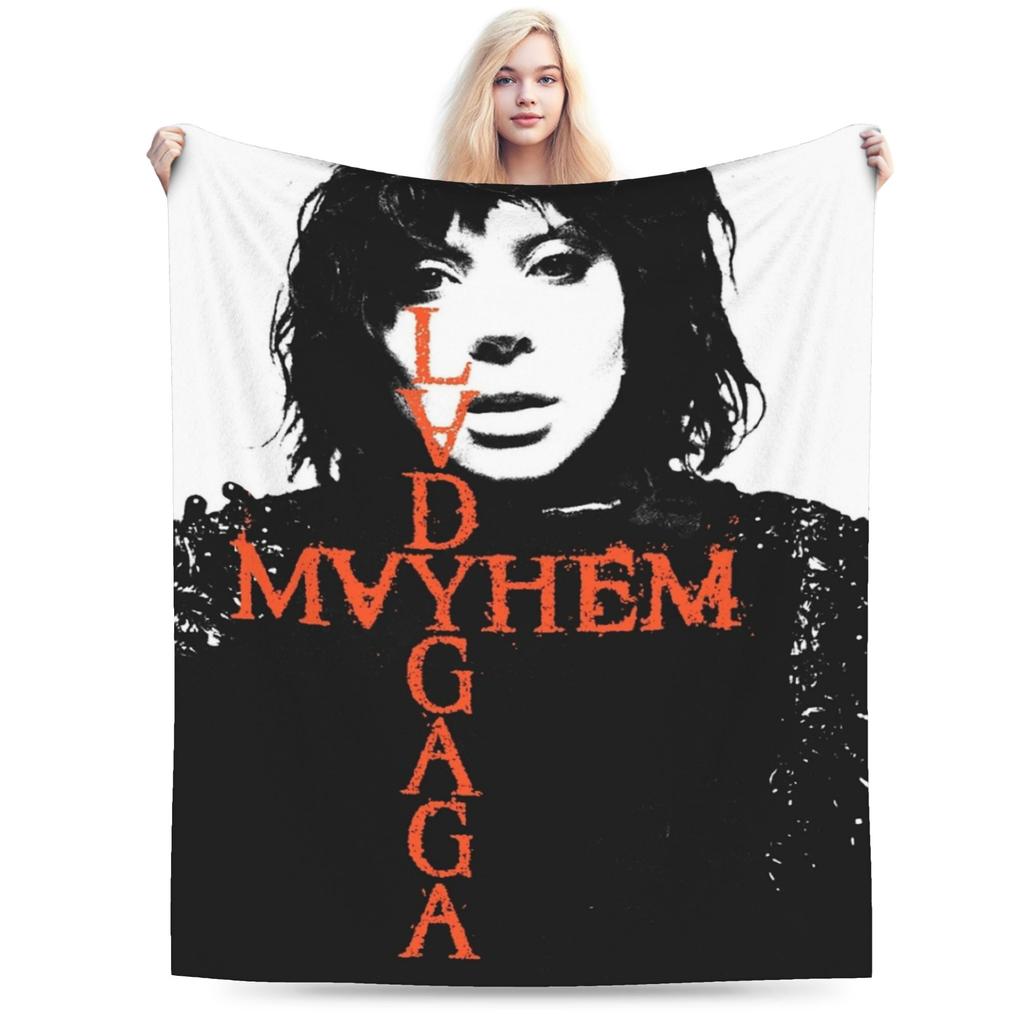 Пледы Lady Gaga Mayhem Велюровые Весна Осень Многофункциональные Легкие Тонкие Пледы для Постельного Белья Путешествий Покрывала