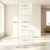 Modern Corner Cabinet, Tall Narrow Cabinet with Open Compartments and Patterned Doors, Slim Standing Cabinet (only with corner cabinet)