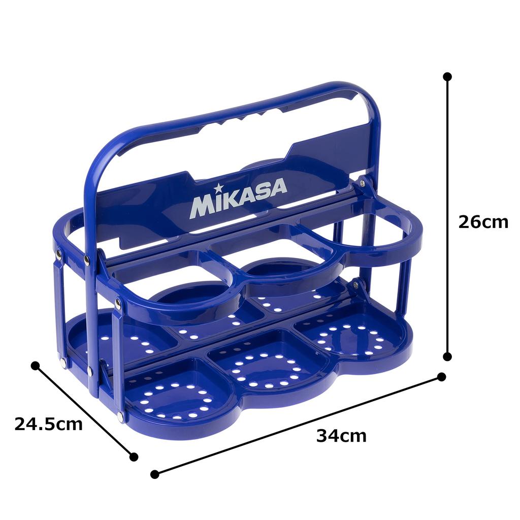 MIKASA Foldable Bottle Carrier (6 Bottles), Blue, BC6-BL, 340 X 265 X 240mm