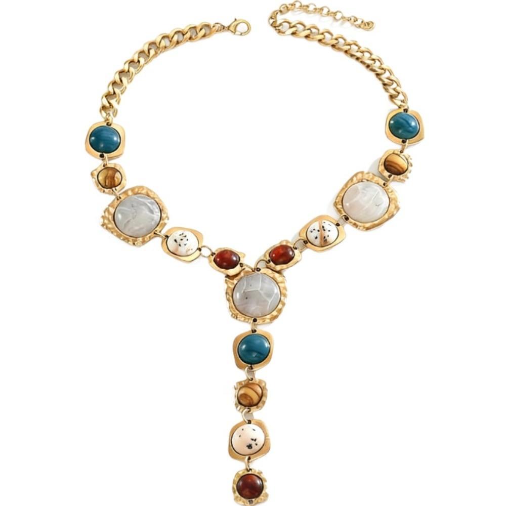Stylish Geometric Pendant Necklaces Exaggerated Boho Fashion Sweater Chain Vacations