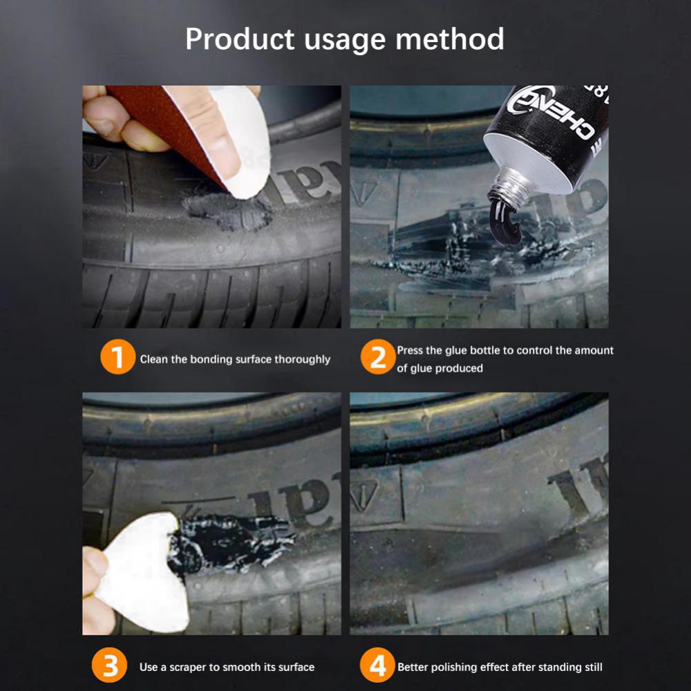 30/50 мл водостойкая высокотемпературная жидкость для ремонта шин, черный прочный резиновый клей, клей, инструменты для ремонта автомобилей