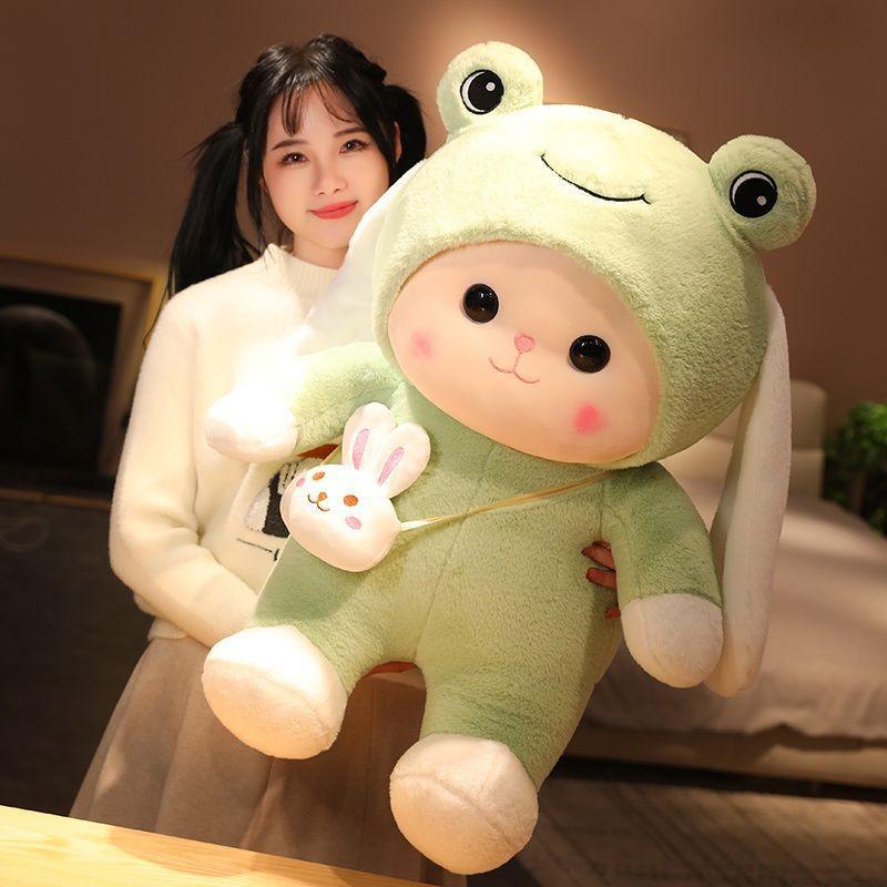 Очаровательная плюшевая кукла-кролик, мягкая набивная игрушка для девочек, идеально подходит для сна, подарки