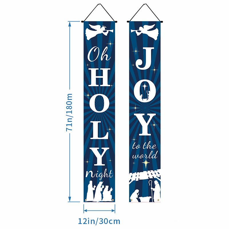2025 Новый год Ивенф Рождественское украшение Баннер Подвесной Уличный Двор Переднее крыльцо Дверной знак Набор Рождественские украшения для дома