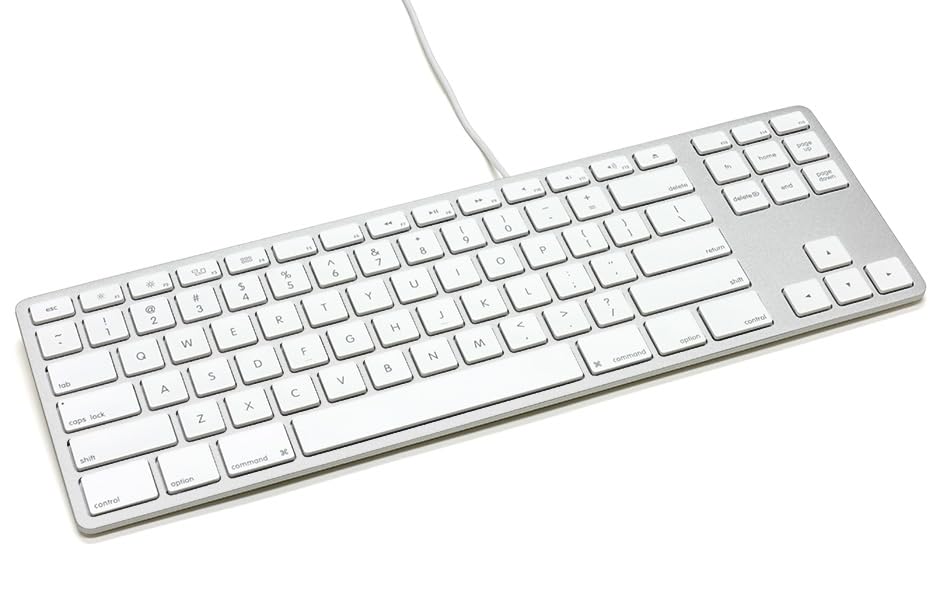 Matias Wired Aluminum Tenkeyless Keyboard for Mac Silver English Layout USB Silver