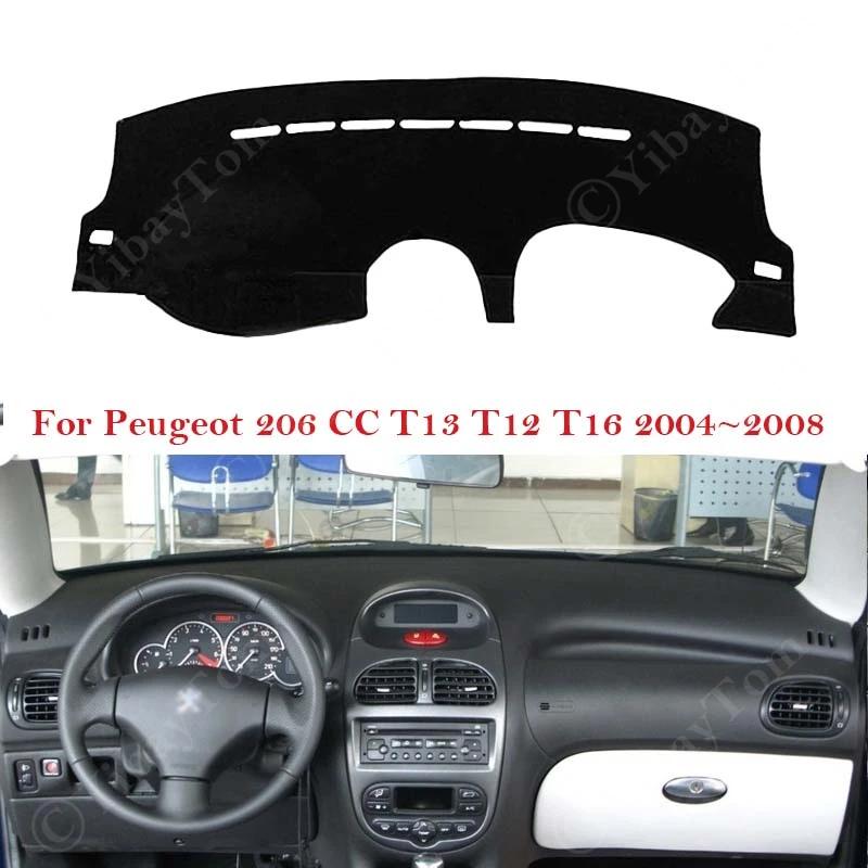 Чехол на приборную панель Peugeot 206 CC T13 T16 T12 2004 - 2008 Коврик на приборную панель автомобиля Защитный козырек от солнца 2007