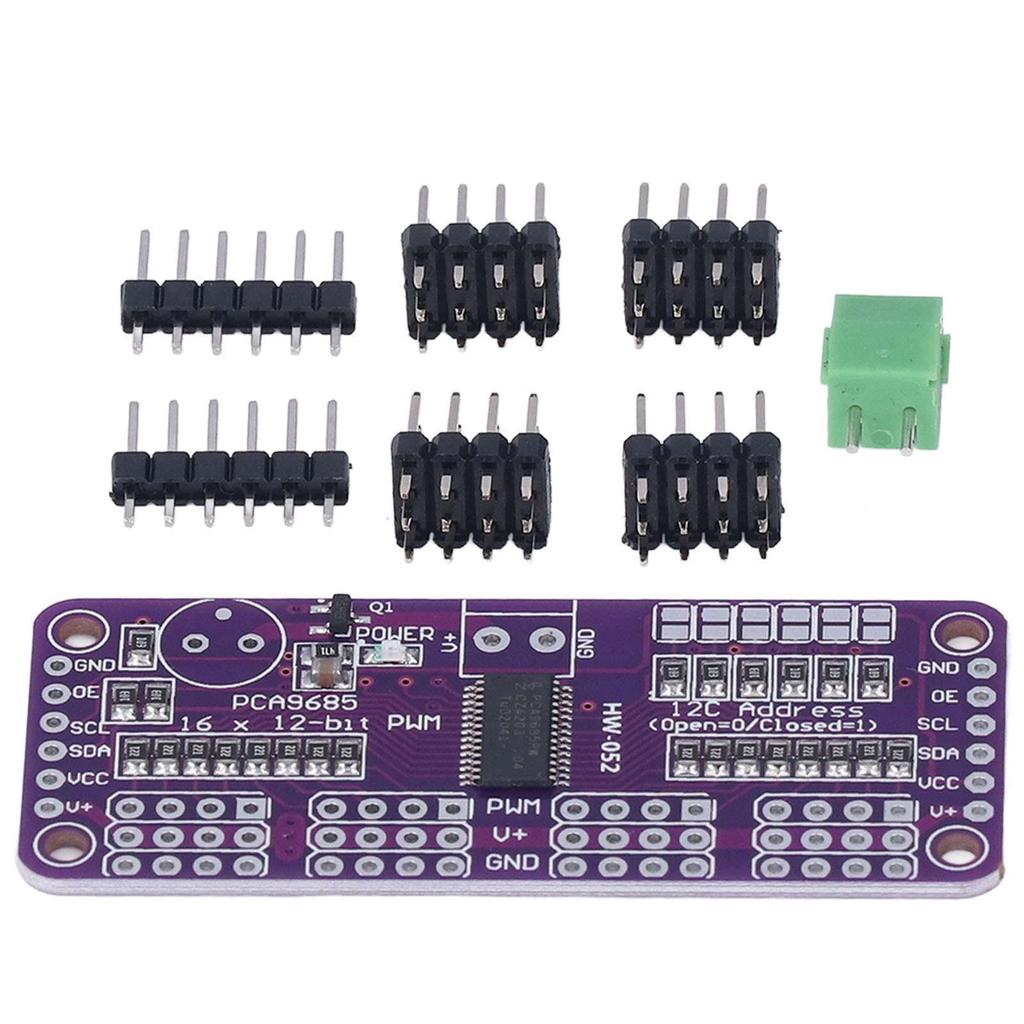 Servo Motor Driver PWM Control Module 16 Channel 12 Bit IIC PCA9685 Controller for DIY