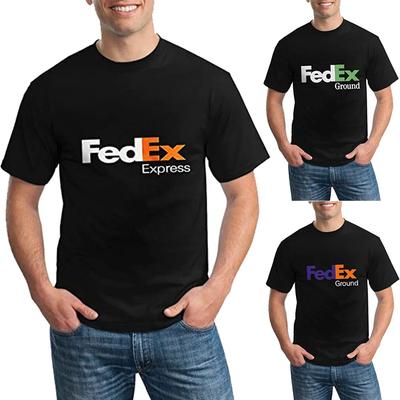 FedEx Унисекс Модная футболка с коротким рукавом и круглым вырезом Графические футболки Повседневная для мужчин Забавные блузки Хлопок Рабочая одежда Подарки