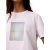Calvin Klein Удобная Мягкая Дышащая Круглый Вырез Короткий Рукав Футболка Женские топы Ярко-Белый 47B821G-110