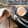20/50 Pcs Silver Phosphor Copper Brazing Rod Flat Welding Stick BCuP-5 Brazing Rod Flat Welding Stick for Copper Repair Tools