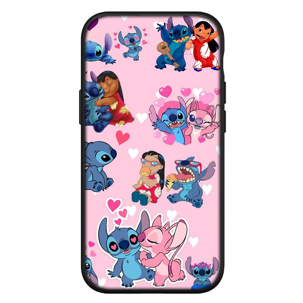 Чехол для iPhone 15 14 Xiaomi Redmi Note 13 12 11 Pro Max X 8 7 9 XR Samsung Galaxy S24 S23 OPPO A15 Huawei аниме Лило розовый мультфильм Стич телефон чехол