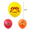 High Quality Fire Department Party Supplies Firefighter Theme Cake Insert Balloon Pull Flag Set