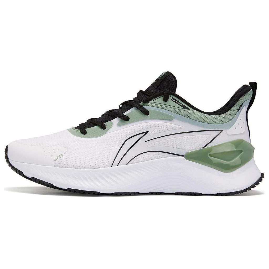 Li Ning Yue Ying 3.0 Minimalist Versatile Shock Absorbing Durable Breathable Low Top Running Shoes Men Sneaker White Green ARHU023-3