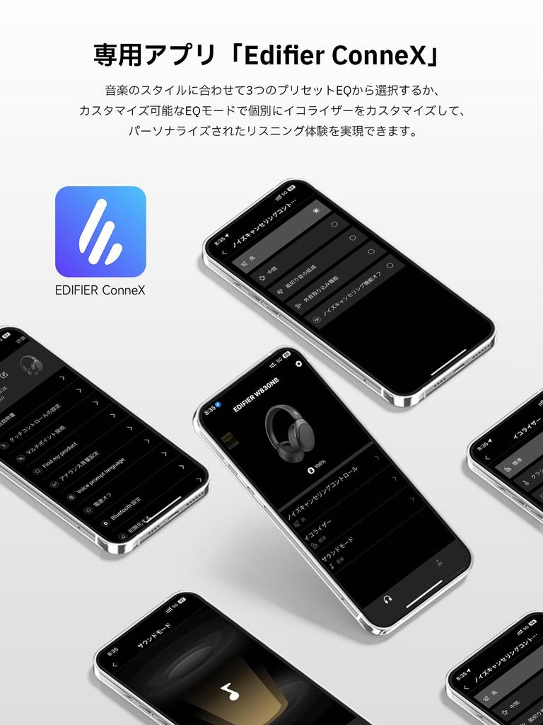 SUMMER Edifier W830NB Wireless Headphones Noise Canceling Bluetooth High Up To 94 Hours Playback Connection Equipped with High Performance Microphone